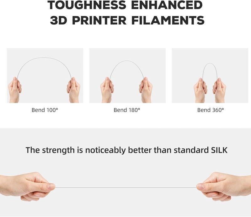 FLASHFORGE خيوط PLA بقطر 1.75 مم، خيوط طابعة ثلاثية الأبعاد 1 كجم (2.2 رطل) بكرة، دقة أبعاد +/- 0.02 مم، خيوط الطباعة ثلاثية الأبعاد سهلة الاستخدام وتناسب معظم طابعات FDM ثلاثية الأبعاد (بيضاء) - Image 4